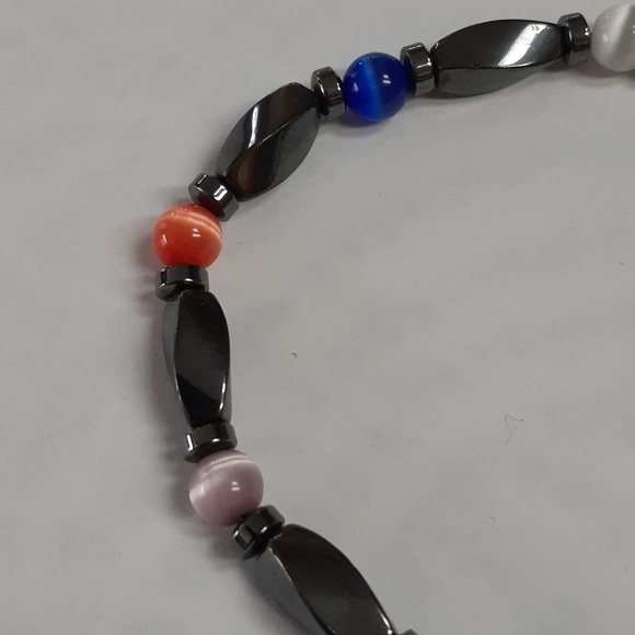Magnetic Hematite Bracelet 7" - Picture 3 of 6